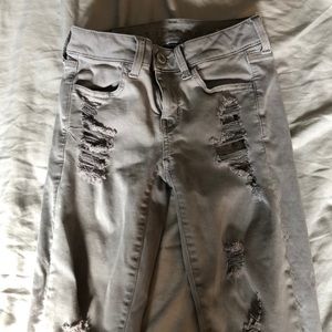 Grey Next Level Stretch American Eagle jeans